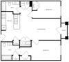 2 Bedroom 2 Bath Floor Plan